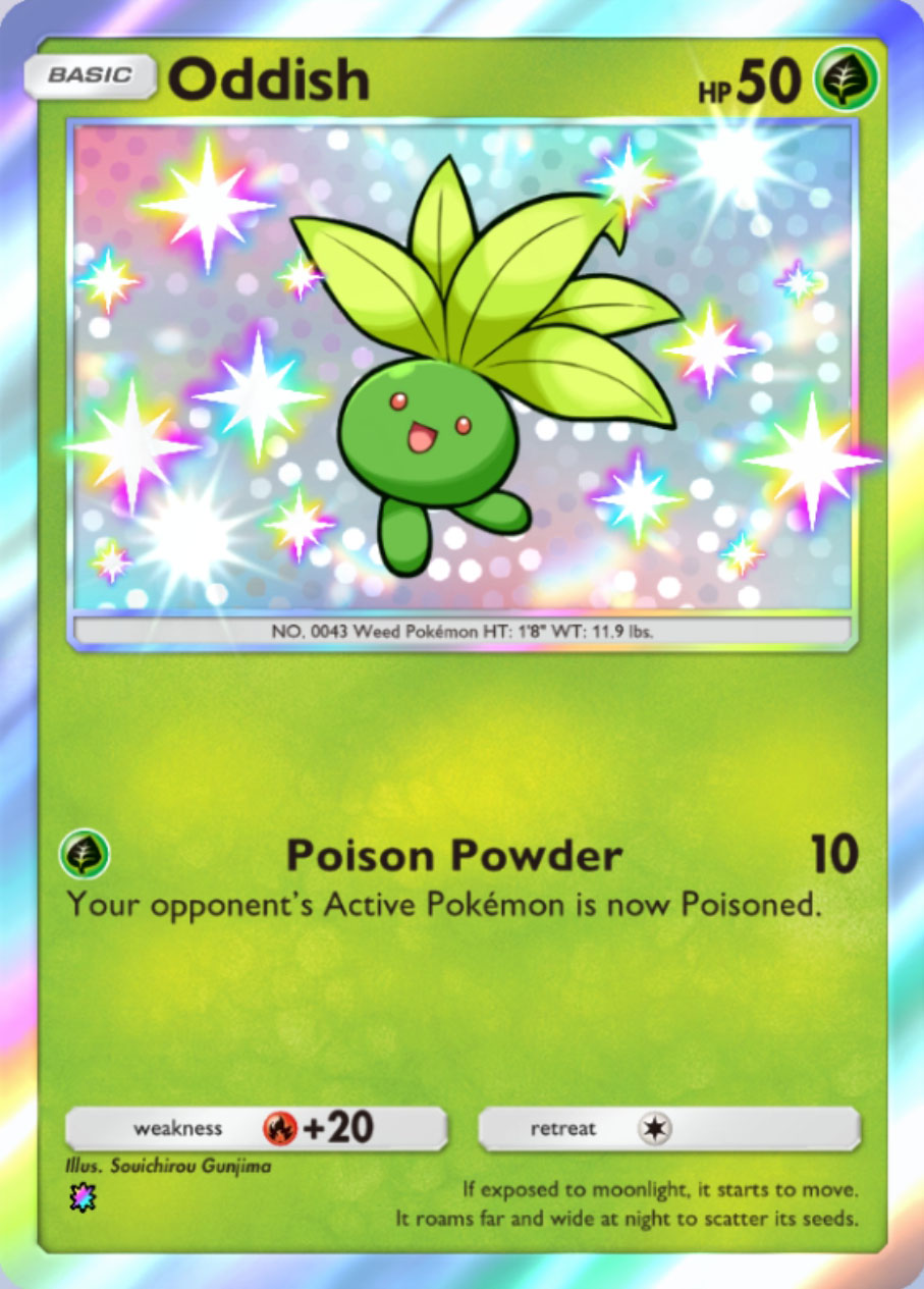 Shiny Oddish Card