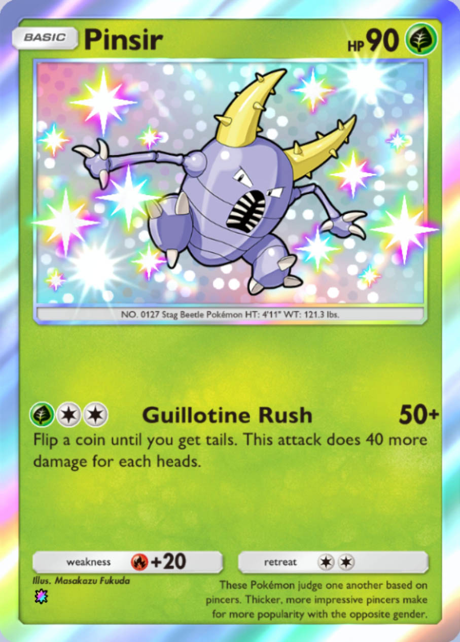 Shiny Pinsir Card